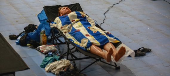 Ultrarunner Krystian Pietrzak in kurzer Pause